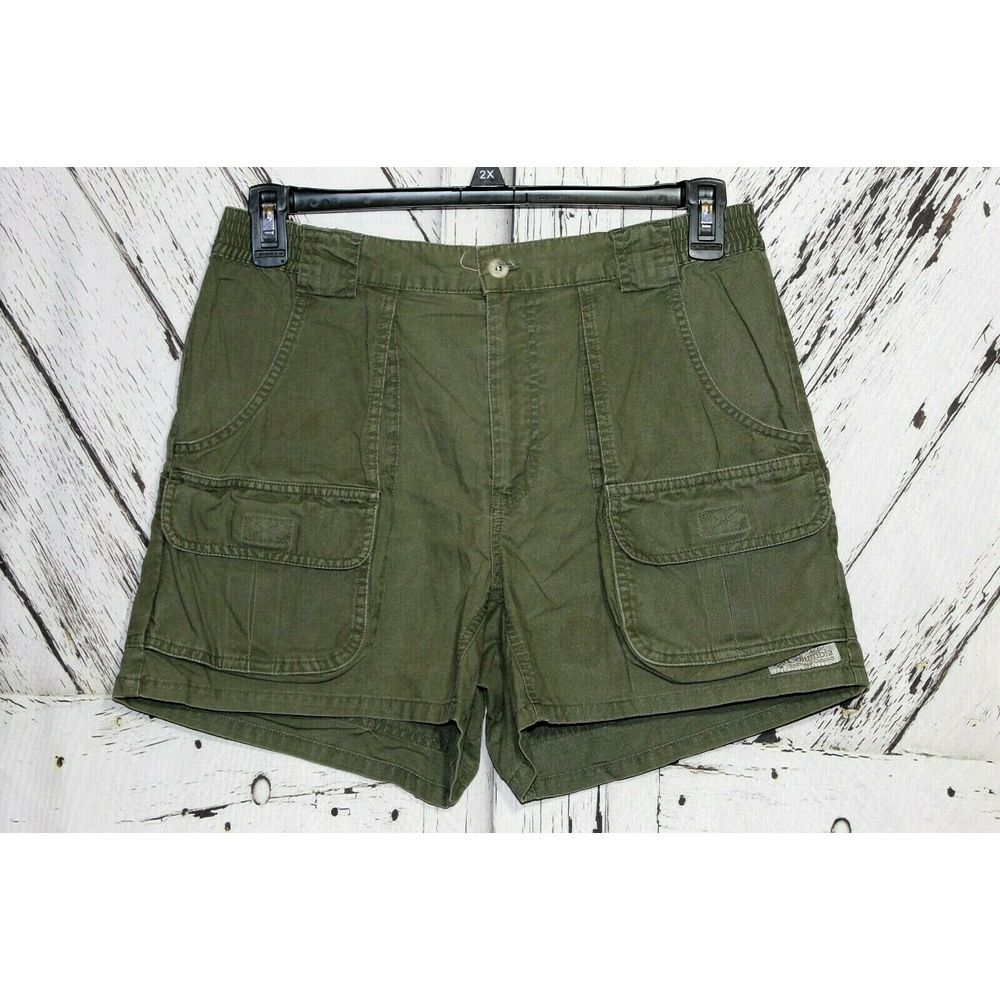 Army Green High Waist Outdoors Cargo Shorts Sz 10